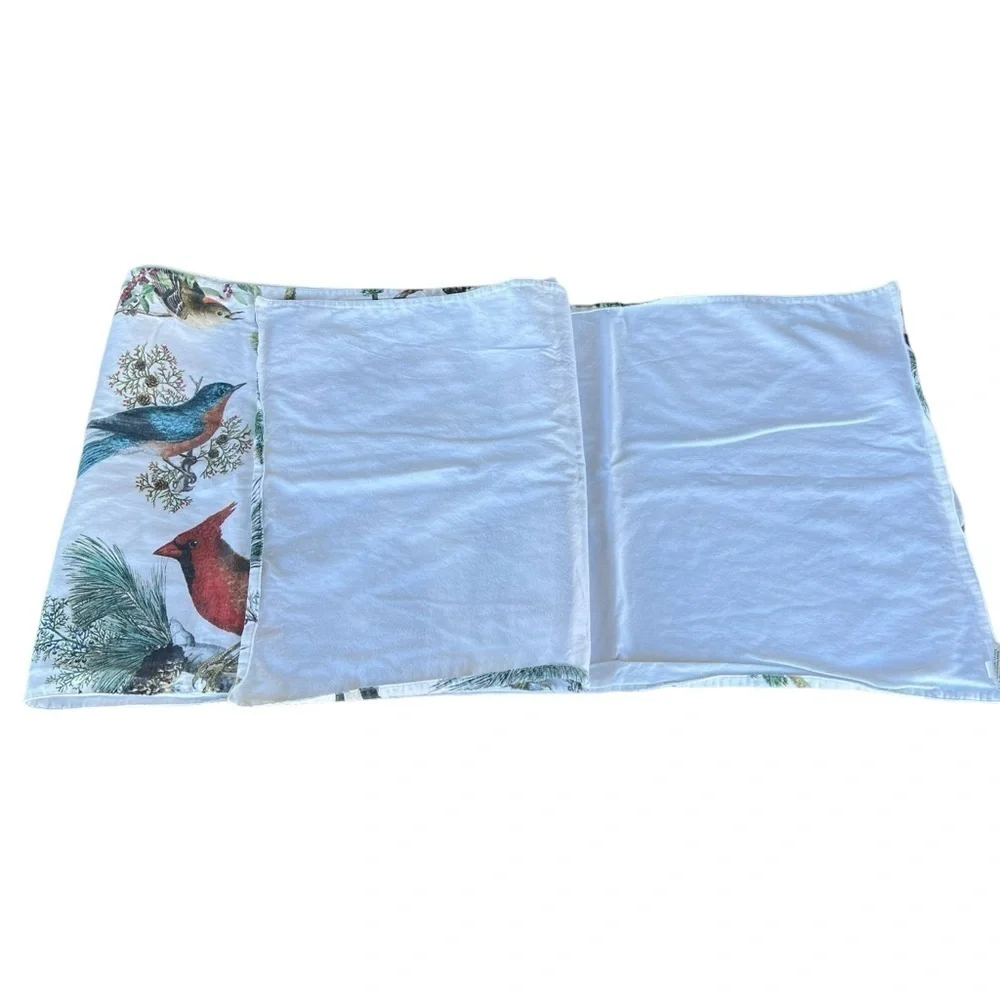 Pottery Barn Winter Fauna 9-Piece Table Linen Set Runner Napkins Cotton Linen